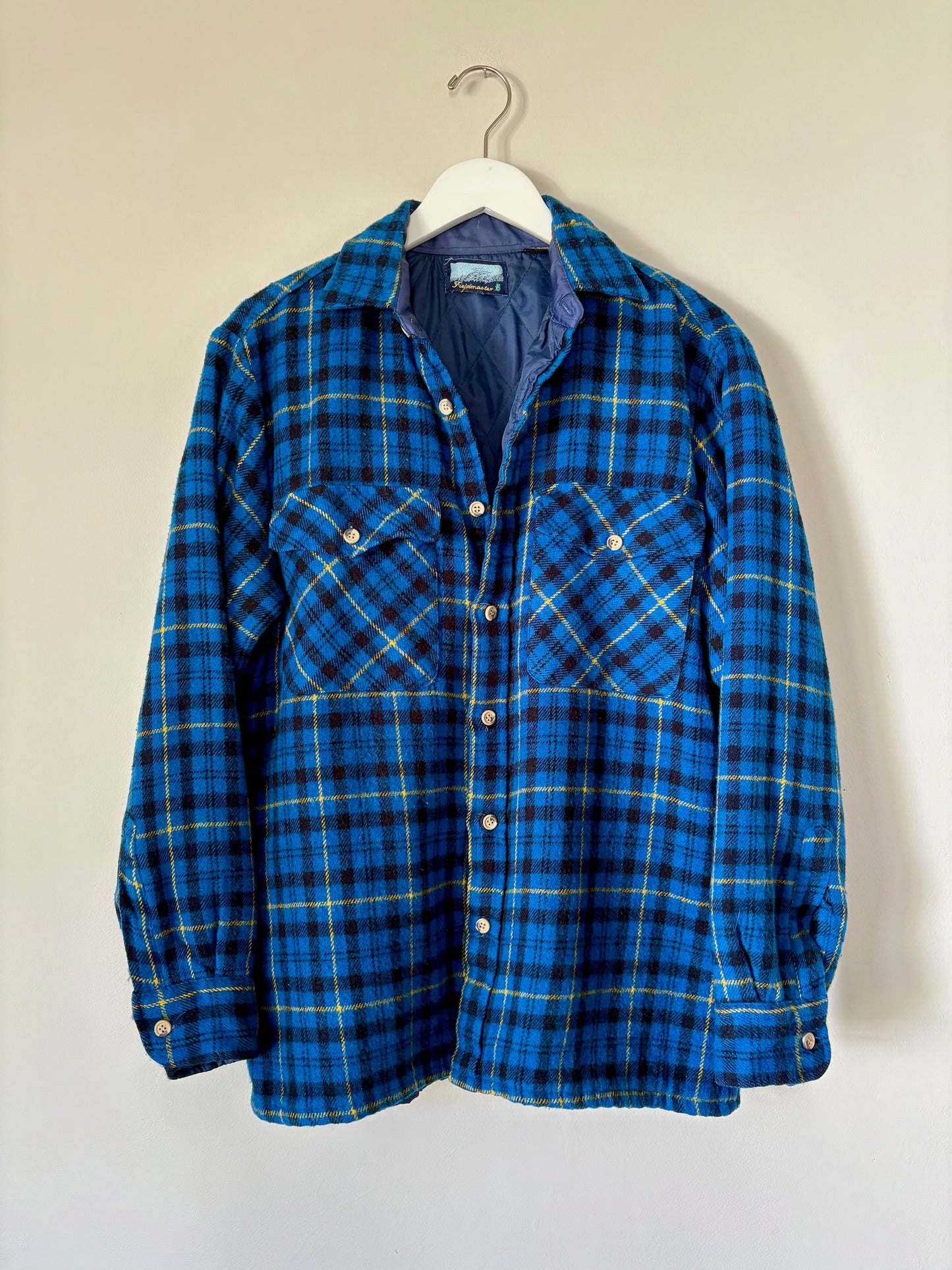 Vintage Fieldmaster Blue Plaid Flannel Shirt - M