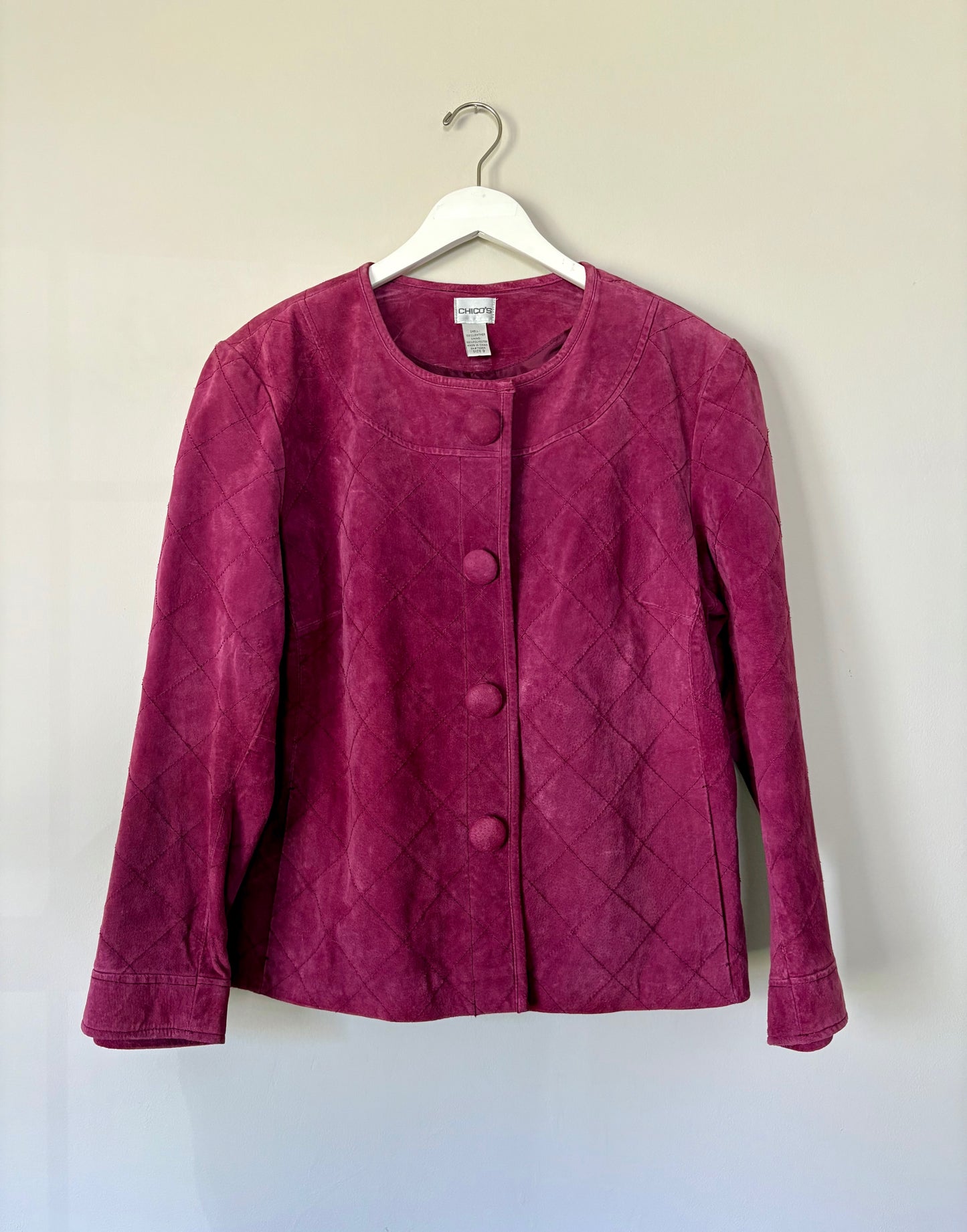 Vintage Chico's Mulberry Leather Jacket - XL