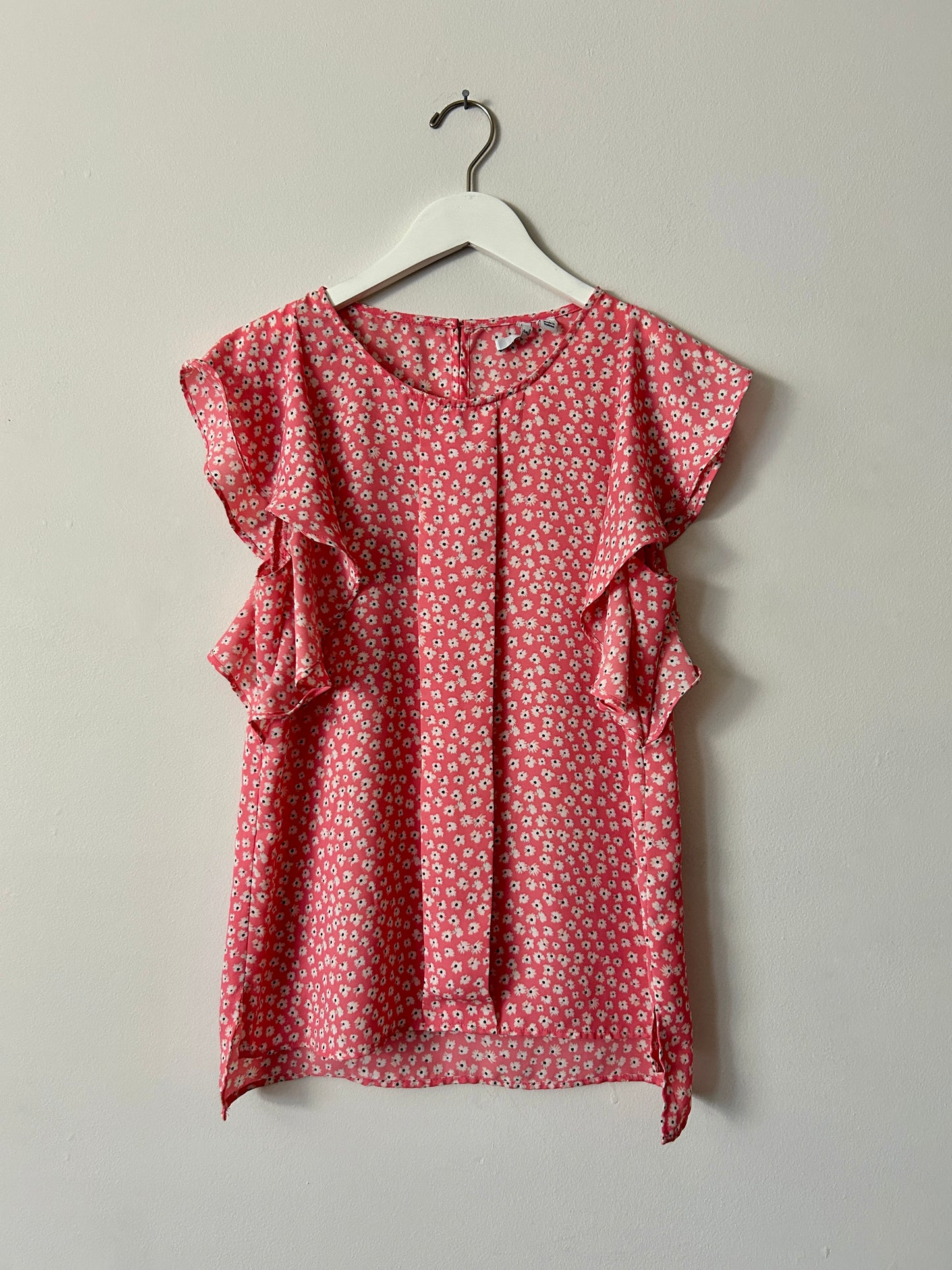 Elle Floral Print Ruffle Blouse - XS