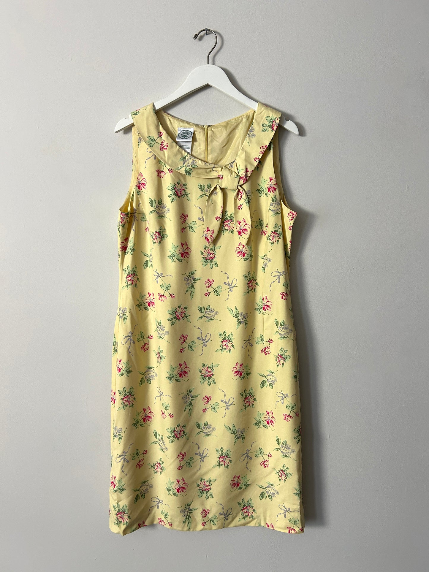 Laura Ashley Vintage Sleeveless Floral Sheath Dress - Large