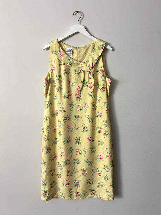 Laura Ashley Vintage Sleeveless Floral Sheath Dress - Large