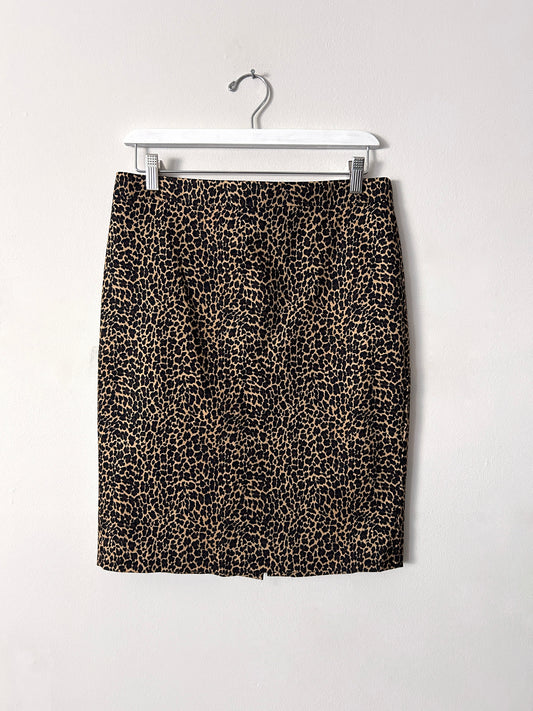 J. Crew Leopard Print Pencil Skirt - 4