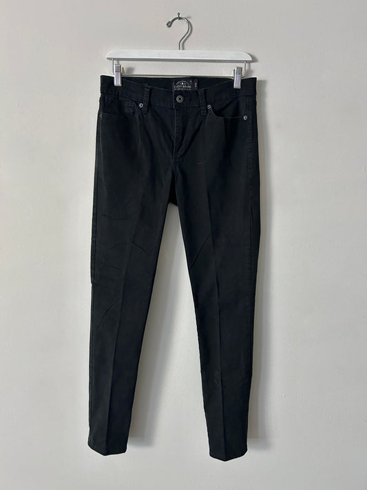 Lucky Brand Brushed Cotton Black Pants - 6