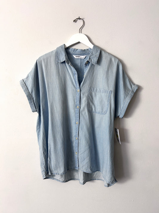 Sonoma Denim Short Sleeve Button Front Shirt - Large