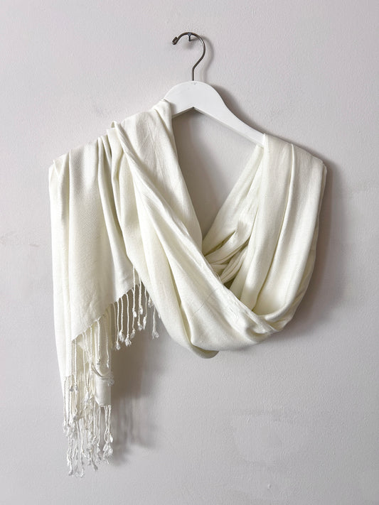 White Cashmere Scarf