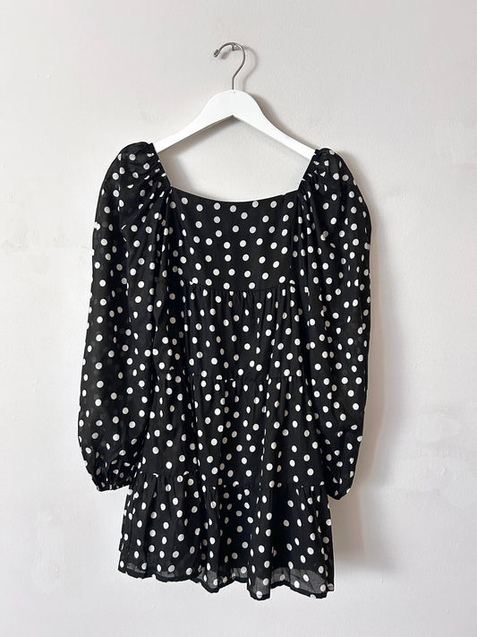 Monkee's Black Polka Dot Dress - XS