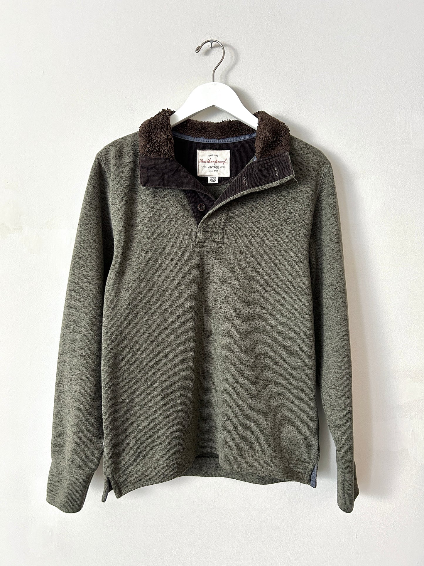 Weatherproof Vintage Olive Sweatshirt - Small