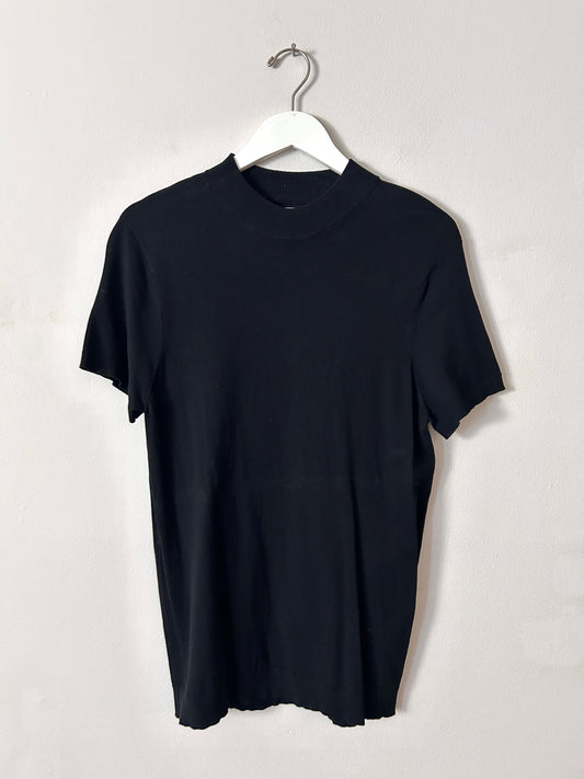 Zara Black Mock Neck Shirt - Small