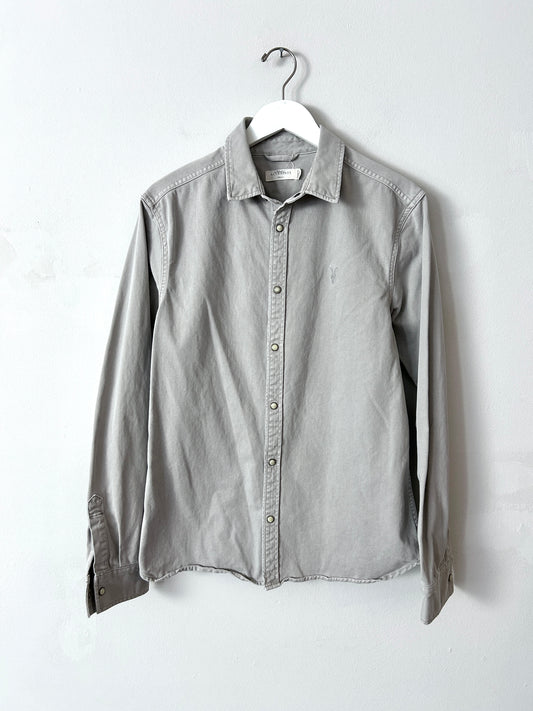 All Saints Snap Button Up Shirt - Small