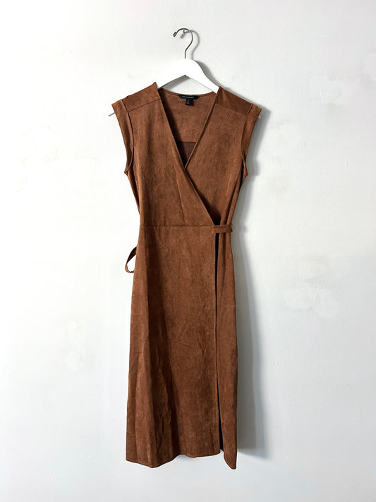 Banana Republic Brown Wrap Midi Dress - 0