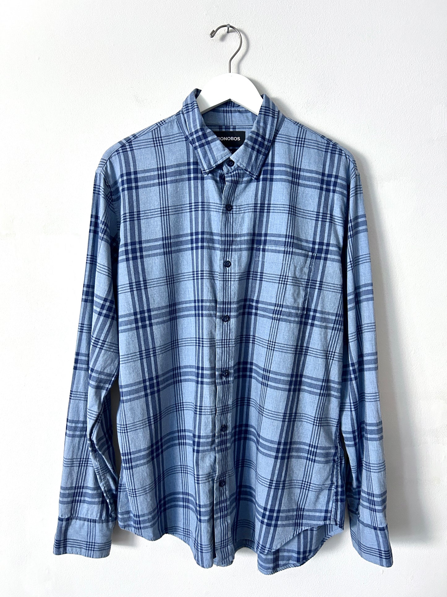 Bonobos Blue Plaid Button Down - Large