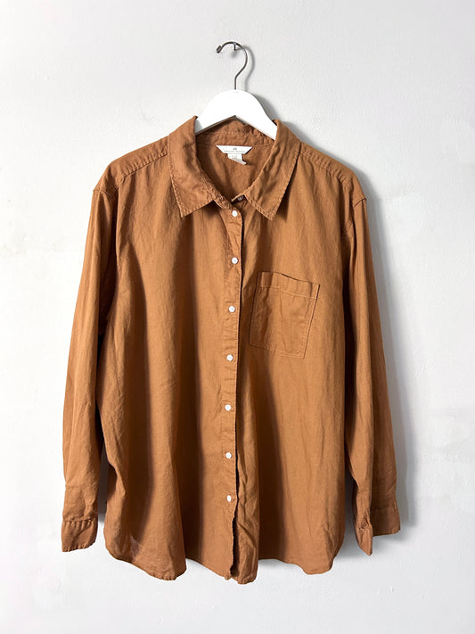 H&M Orange Button Frotn Shirt - XL