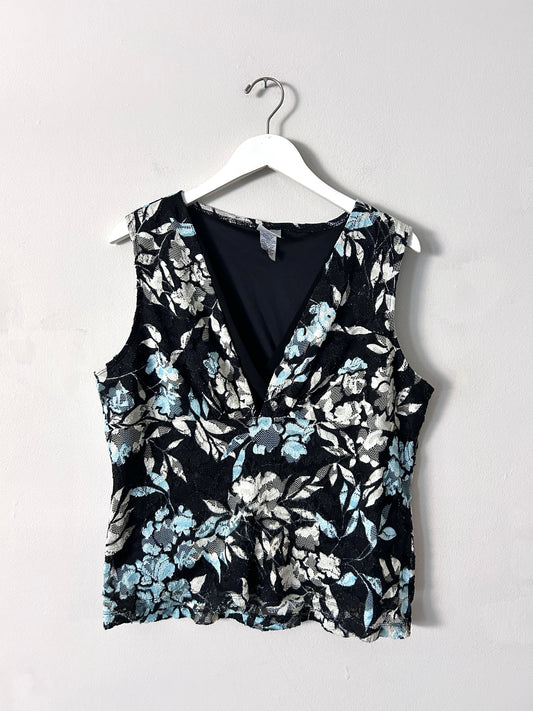 Giorgio Fiorlini Floral Lace Tank Top - XL