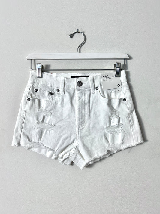 Aeropostale White Denim Shorts - 0