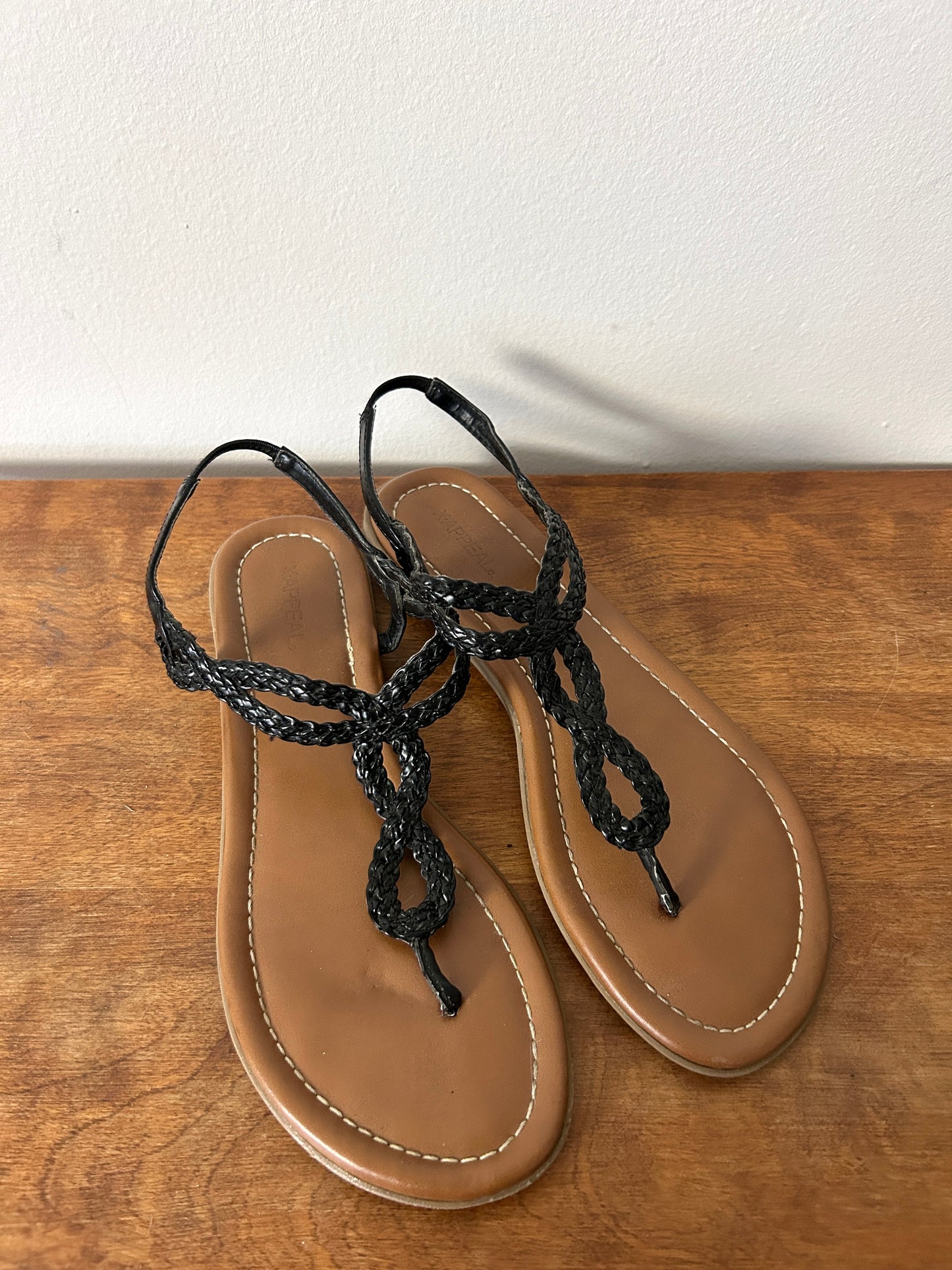 X-Appeal Black Braided Sandals - 8