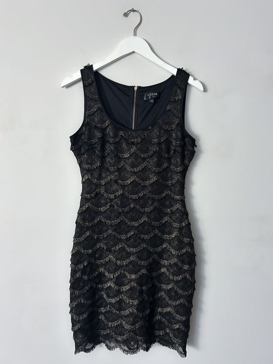 Guess Sleeveless Black & Gold Dress - 6