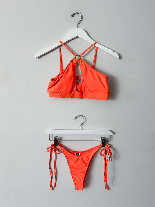 Love & Other Things Orange Bikini Set - Small