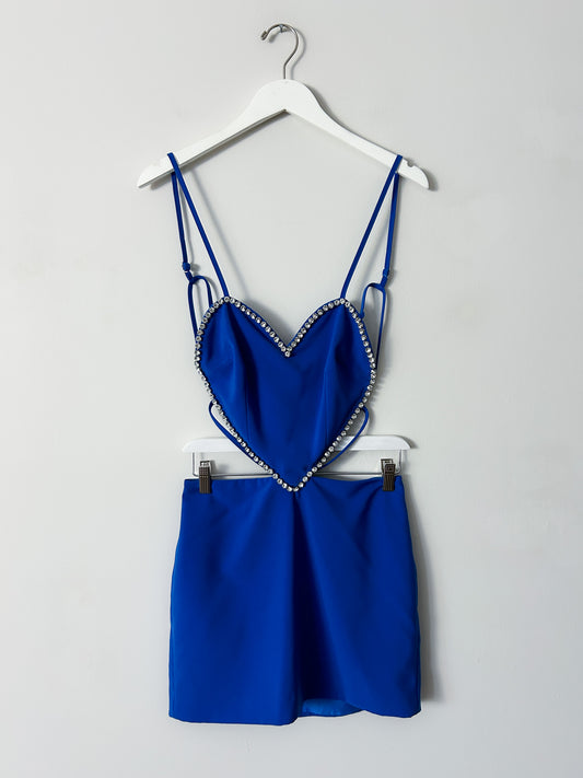 Nasty Gal Blue Rhinestone Dress - 2