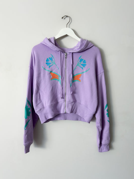 Gilly Hicks Lavendar Zip Up Hoodie w/ Zoey 102 Graphic Printed Graphic - Medium