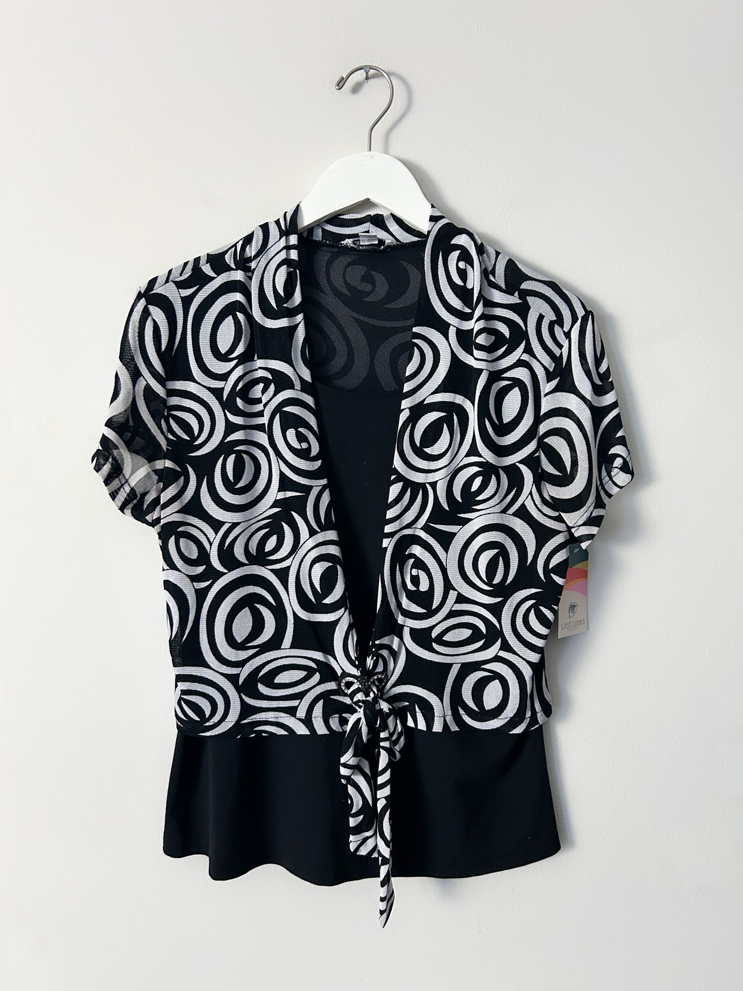 Vintage Jaipur Black Swirl Blouse - Large