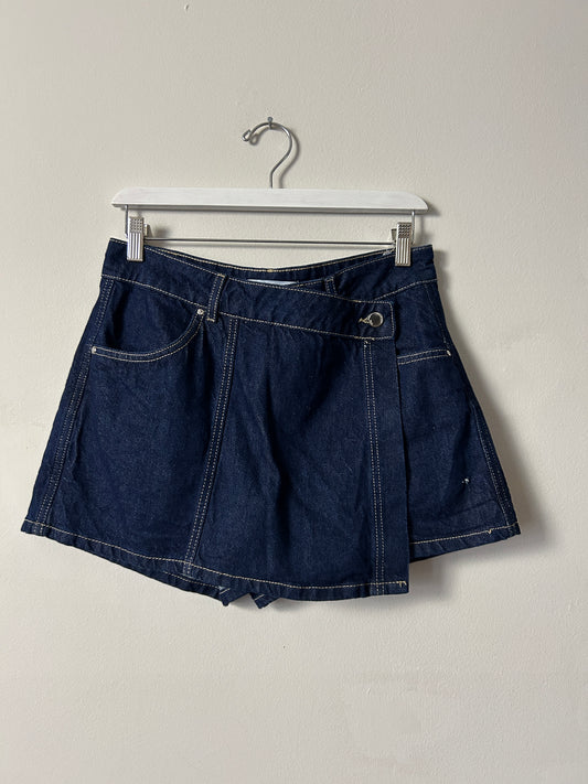 Zara Denim Jean Mini Skort - Small