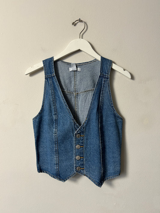 Forever 21 Blue Denim Vest - Small