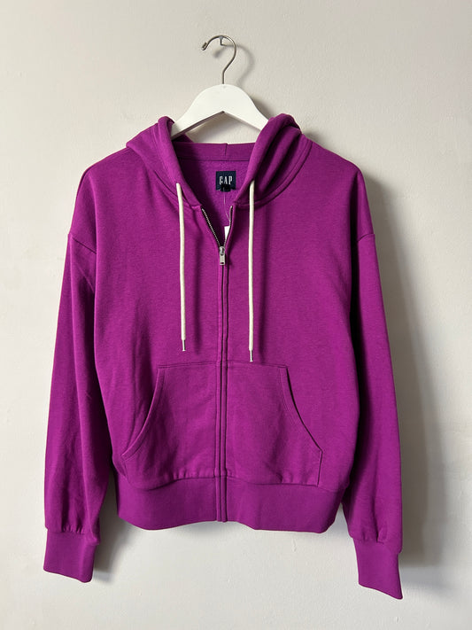 GAP Purple Zip Front Hoodie - Small