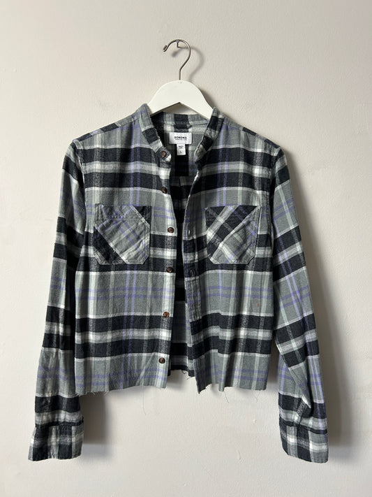 Sonoma Cut Up Plaid Crop Shirt - Medium