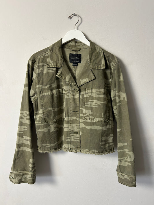 Sanctuary Camo Crop Jacket - Small