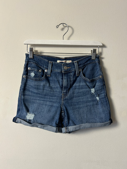 Levis Mid Length Jean Shorts - 25