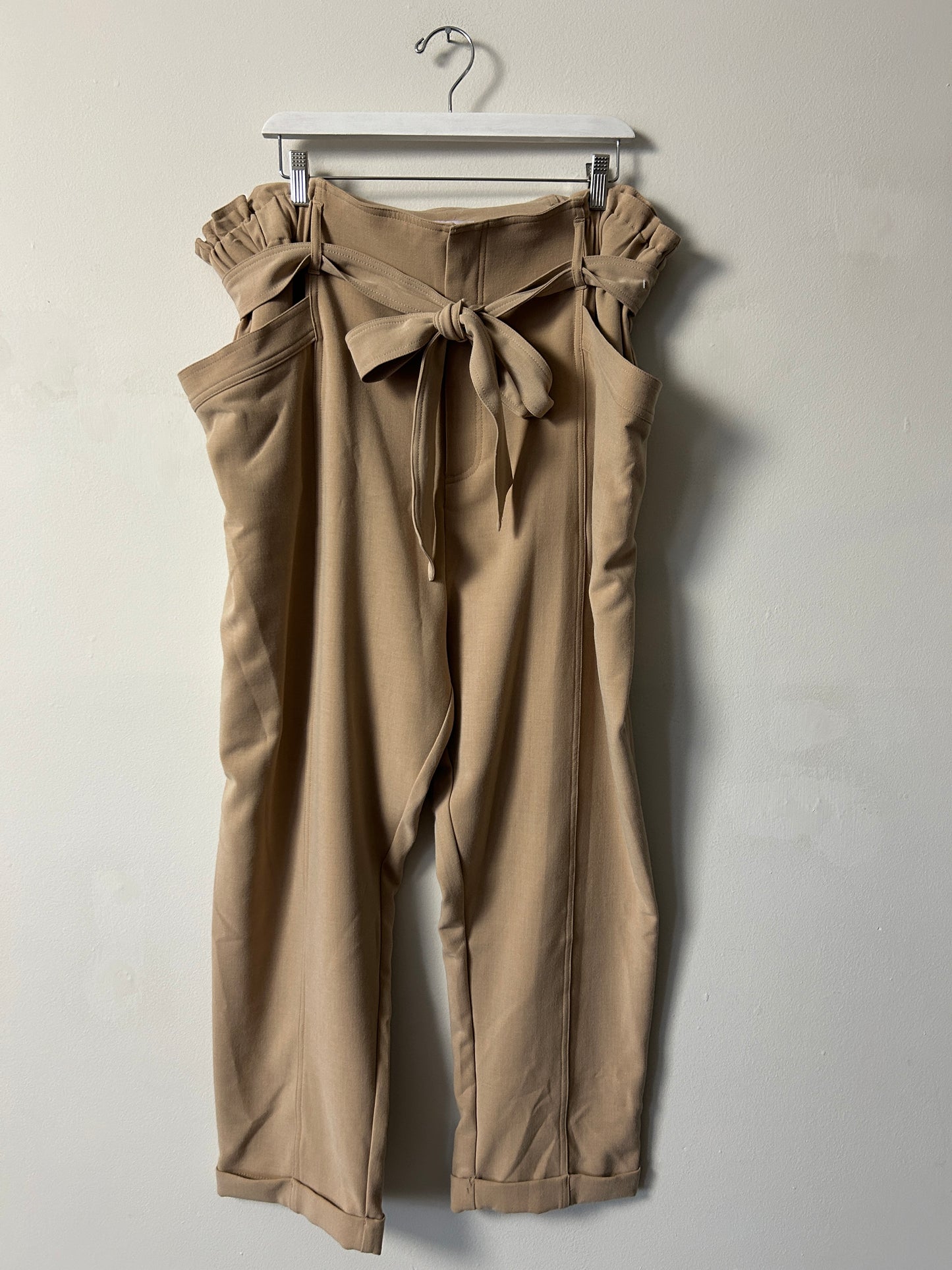 Sonoma Tan Paper Bag Pant, Cuffed Hems - 2X