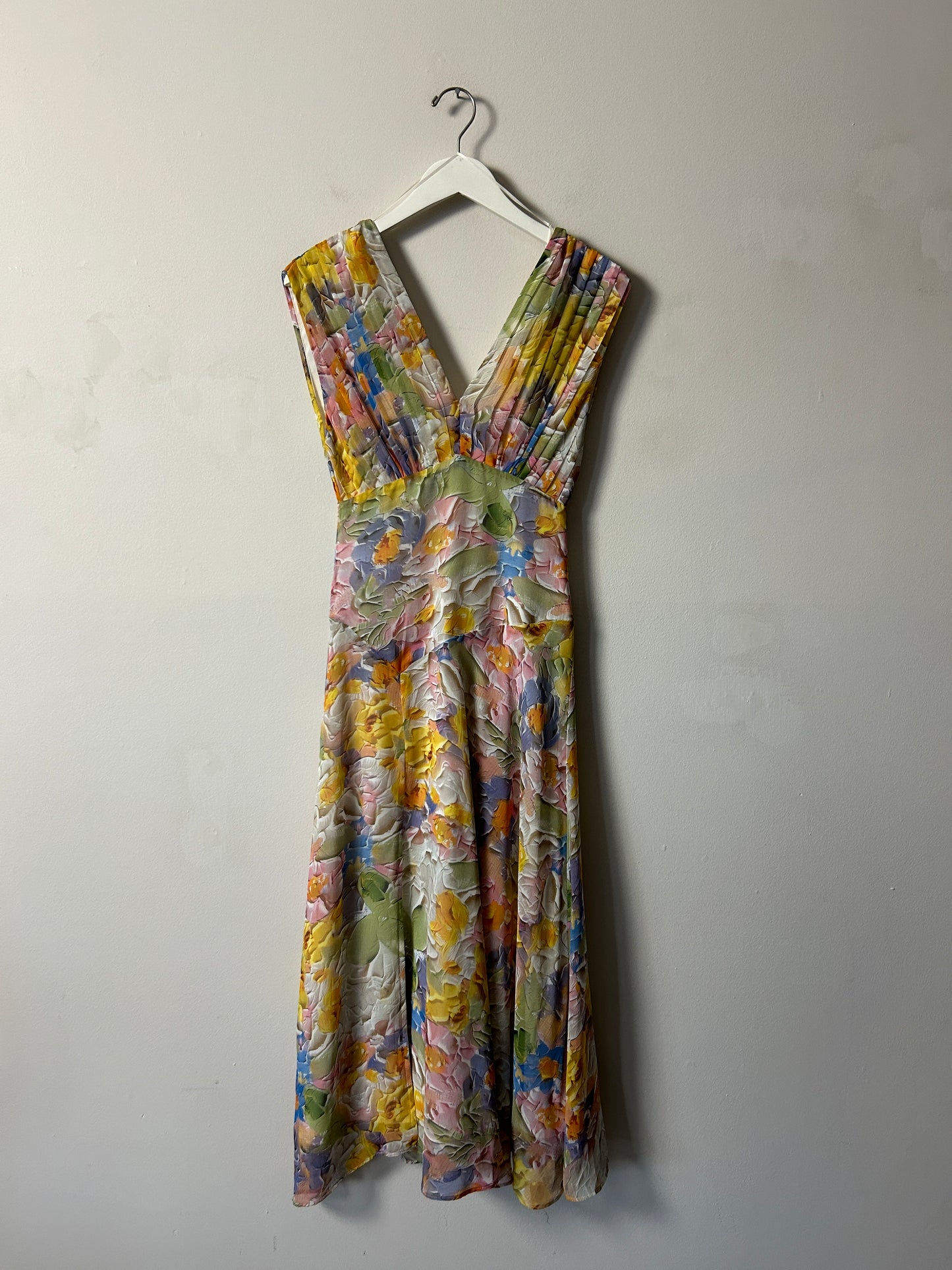 ASTR Multicolor Floral Bias Maxi Dress - XS