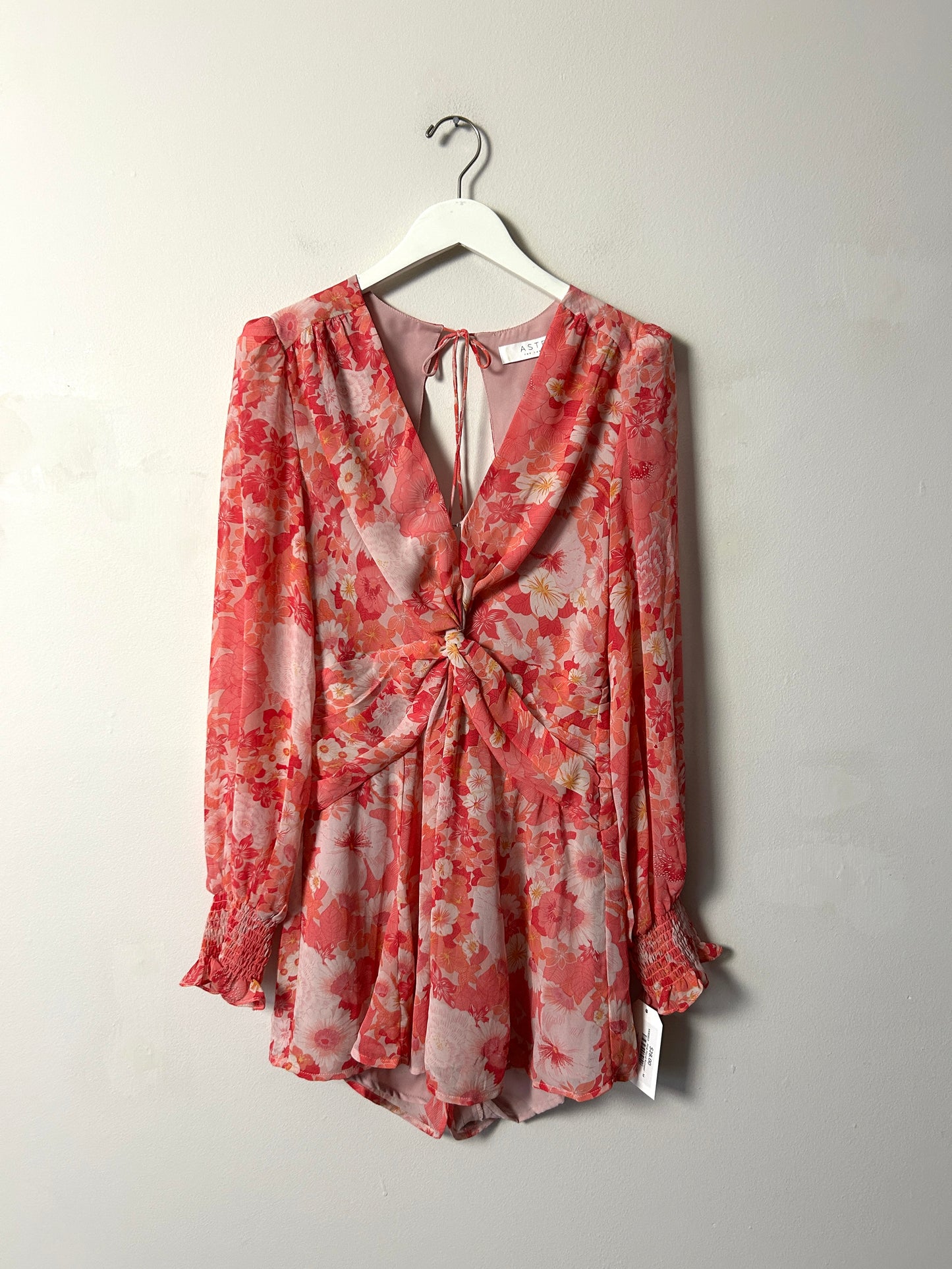 Pink Floral Romper - M